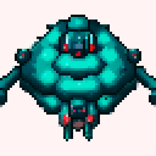 Top Down Animated space alien boss