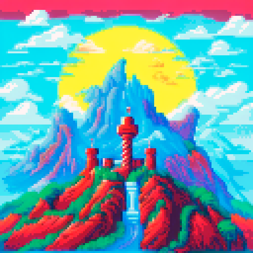 New Year's red background, with small green gifts