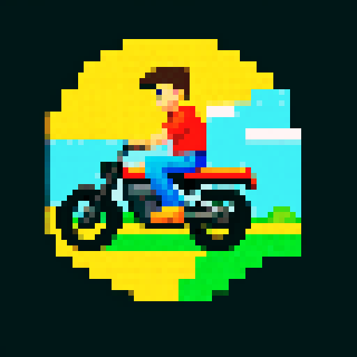 
man on a motorbike