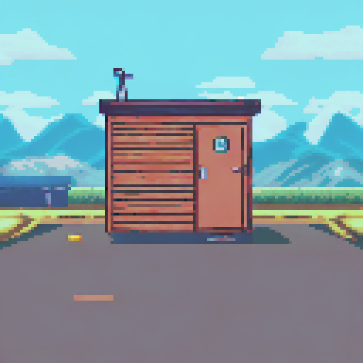 College dorm public bathroom shower cabins background for a visual novel