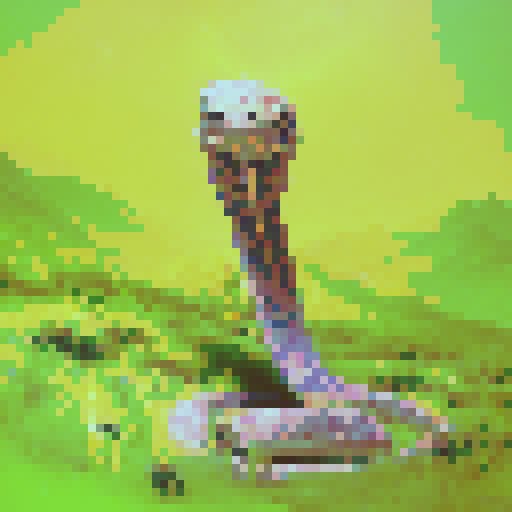 Cobra snake, black dot on the back, night time, dark background