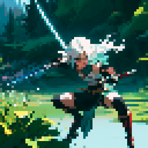 Swinging sword, sword slash, slashing attack