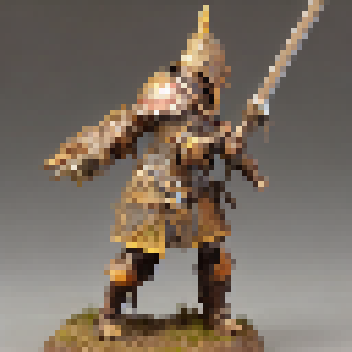 Warrior with full platemail and two handed sword