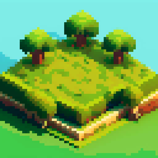 Variation of Grass Tiles, Stylized