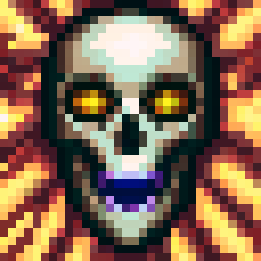 bold, fierce, and cute skull