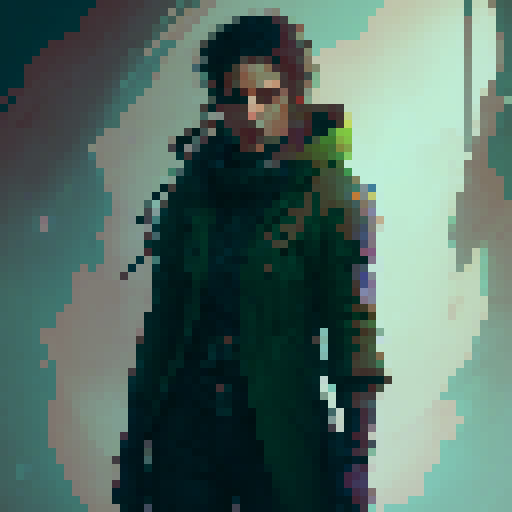 an attractive female protagonist picks up a healing staff in many shades of green