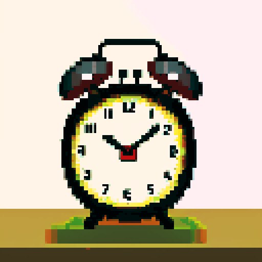 old bedside clock buzzing