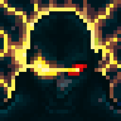 grim vampire hunter, menacing vampire with glowing red eyes, sinister fangs and sharp claws, swift dash streaks in the background, dark and mysterious ambiance, 32x32 pixel art, skill art, close up, portrait
