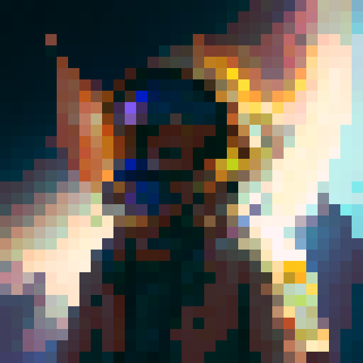 Paladin with a holy shield, vibrant energy and crackling lightning swirling his head, vivid holy golden colors