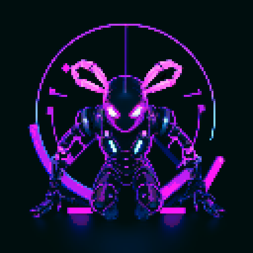 full body cute cyberpunk scorpion with human head, human head is from anime inspired character with vibrant hair, expressive eyes, and a playful smile