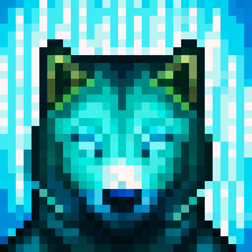 wolf avatar, portrait, glowing eyes