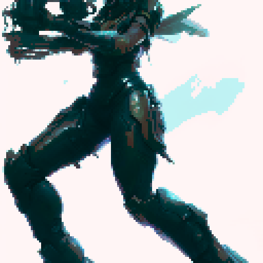 metroid like female hero with sexy boobs and butt not too big medium size and legs and eyes that are anime