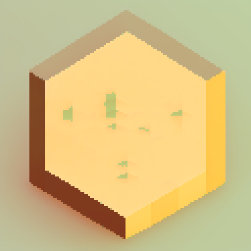 golden sand dunes, hexagonal map icon