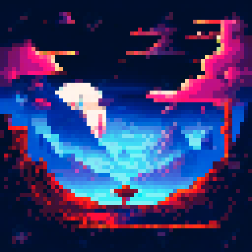 dark pixel space ship scifi border