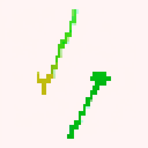 two green arrows (going up)