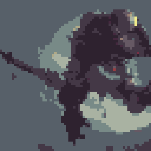 dark souls-like knight, brown-haired, no helmet, wielding a sword and shield, shield embossed with a golden "V", pixel art, sRGB