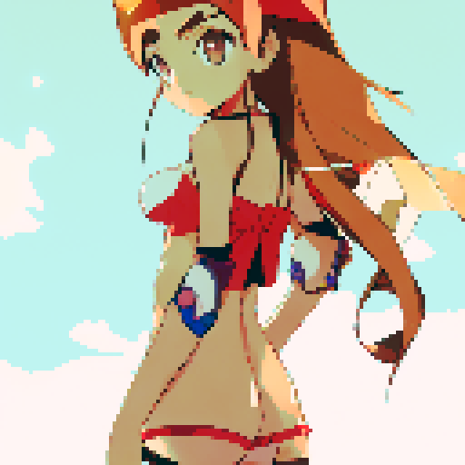 Beautiful girl, anime style, bikini