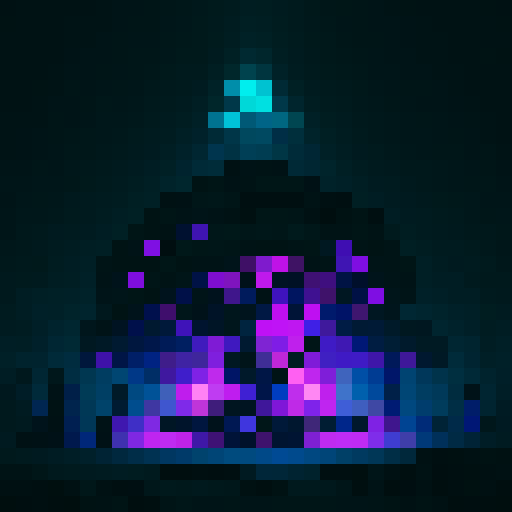 Eldritch island, towering ancient trees, mist-shrouded shoreline, otherworldly creatures, glowing runes, eerie ruins, eerie glow, ethereal moonlight, jagged cliffs, flickering torches, ominous shadows, pulsating energy, psychedelic colors, distorted landscapes