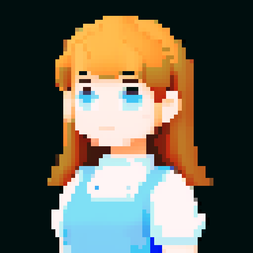 A young lovely girl; full figure picture; wearing light blue and white dress