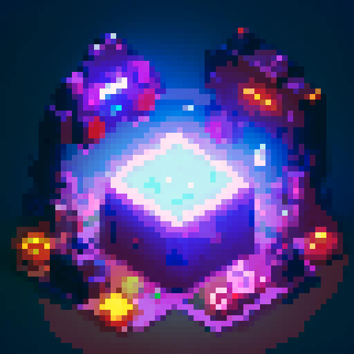 lootbox, futuristic crate, glowing buttons, golden decorations, intricate details, pixel art style, sRGB