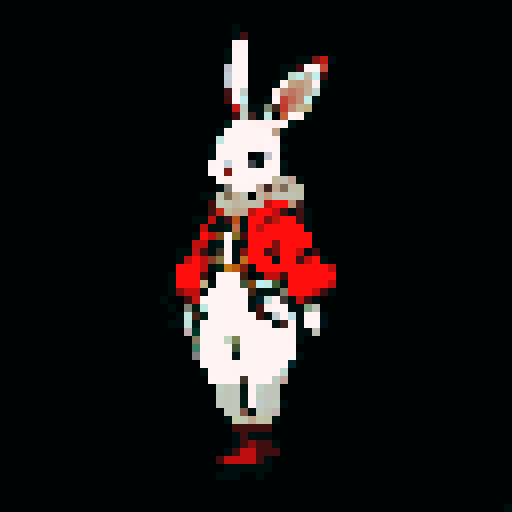 Mysterious and whimsical wererabbit in the style of wizardry