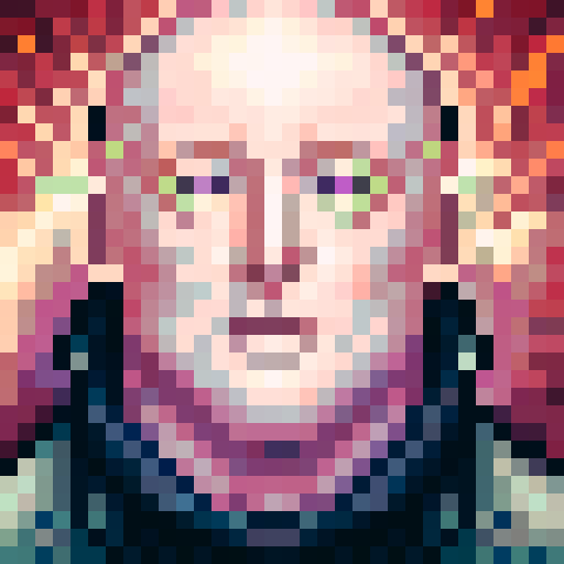 Profile picture of reference image but in pixel art