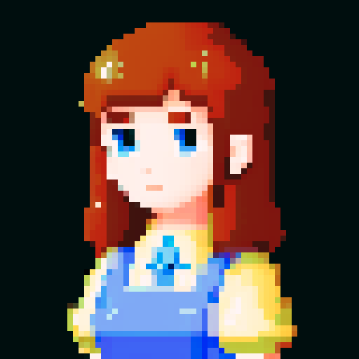 lovely young girl, around 16 years old, pixel art, live in war time