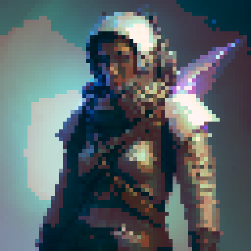 Warrior full-body facing left.