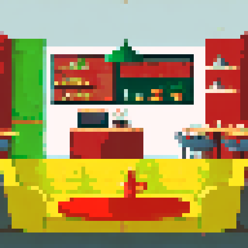 I would like to see an indoor pizzeria with a counter, also a little view of the kitchen inside the pizzeria.