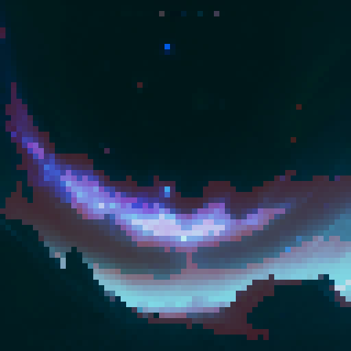 "Chromatic planet with rippling auroras, surrounded by tiny moons that spark like fireflies in the deep space abyss, rendered in a whimsical, painterly style."