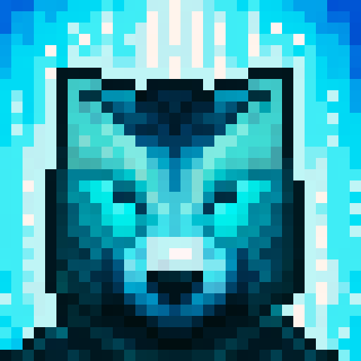 Wolf avatar, portrait, glowing eyes