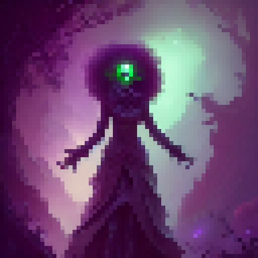 Goth girl with glowing green eyes, sitting in a dark forest surrounded by twisted trees and cauldrons, casting a spell with her hands covered in black lace gloves.