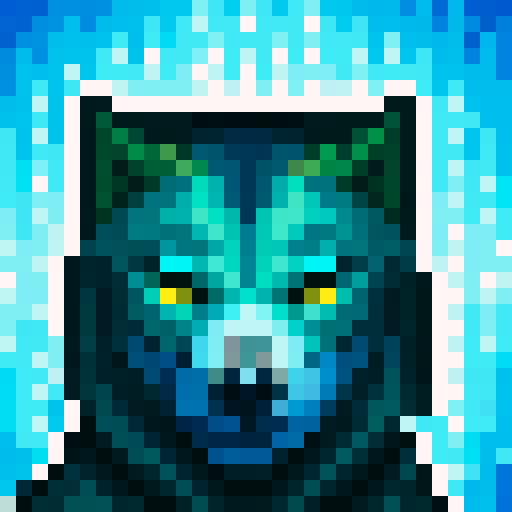 wolf avatar, portrait, glowing eyes