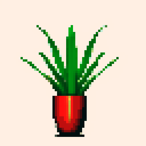 Aloe vera In a Beautiful golden vase