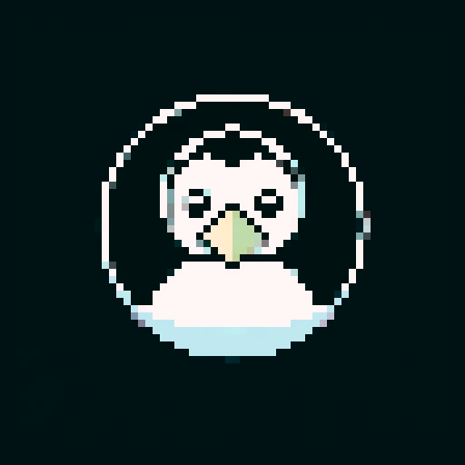 black and white logo from a penguin