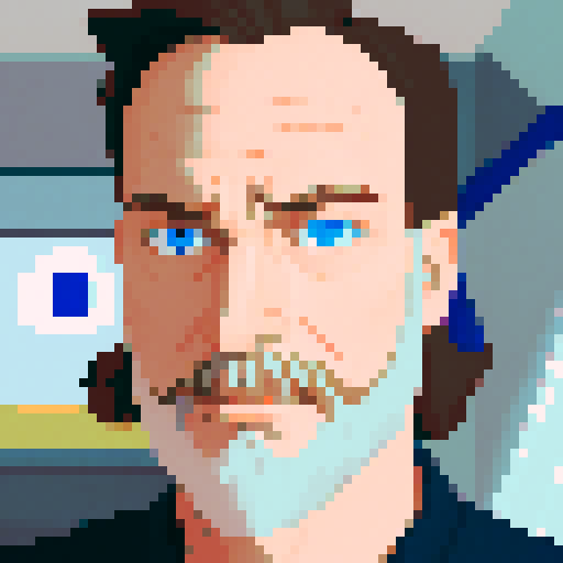 portrait man with blue eyes and beard