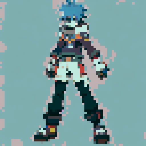 fullbody, kamino from gurren lagann, gray tones
