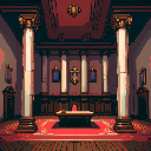 royal council, building, inside, block, wood, one discussion table, wooden interior, council room, columns