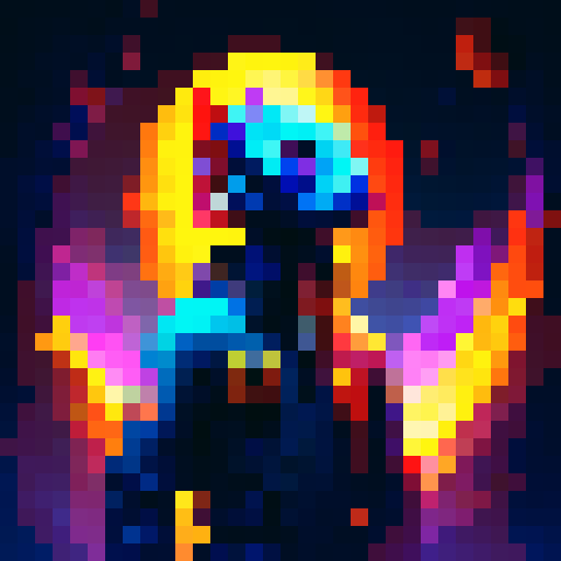 colorful art paintbrush, 32x32 badge style, bold black outline, vibrant sRGB colors