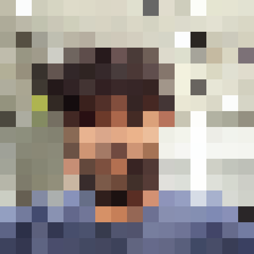 handsome indian man, close up, pixel art, game icon, 16x16, vibrant colors, detailed facial features