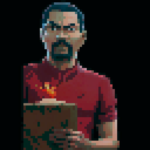 fire bender, Avatar the Last Airbender, old fashioned, pixel art, sRGB