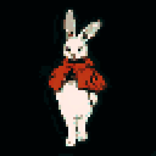 Bipedal rabbit in a fantasy game with an art-style like wizardry