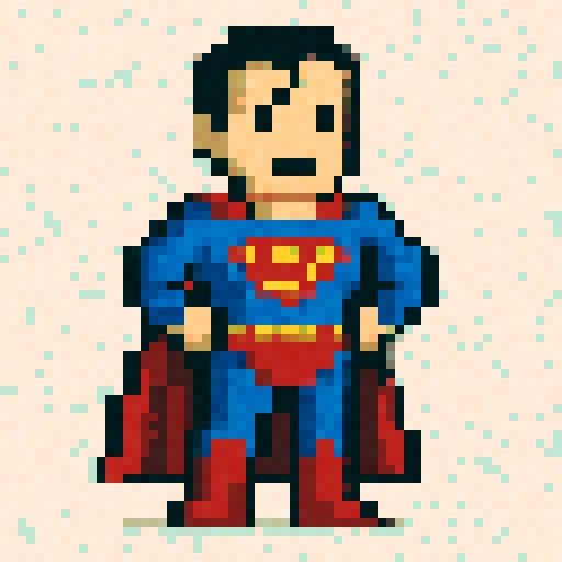 pixel art superman