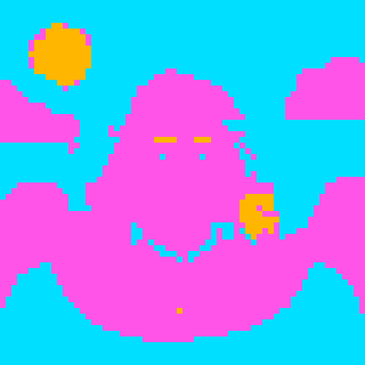 Girl with flowing, sun-kissed hair, vibrant bikini, and a refreshing tropical cocktail in hand, lounging on a picturesque sandy beach under a clear blue sky, surrounded by lush palm trees and gentle waves, capturing the essence of a serene landscape portrait