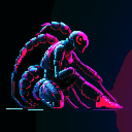 cute cyberpunk scorpion