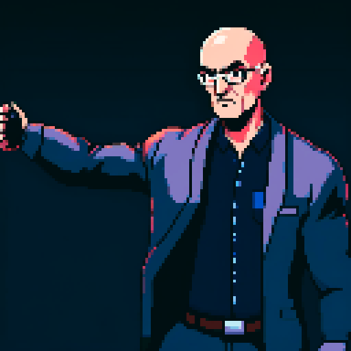 bald, corporate boss