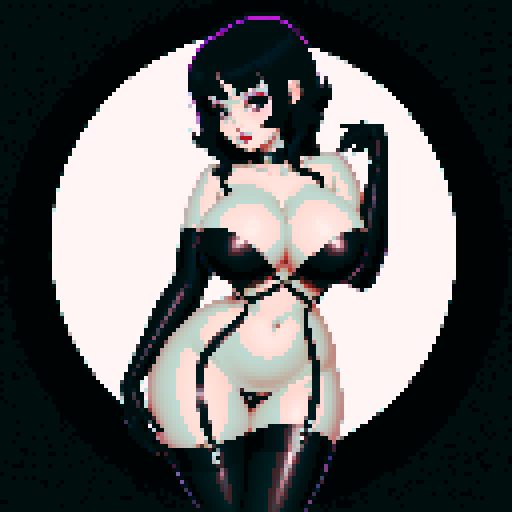 busty goth, nude curvy goth, cute goth woman, with black hair, nude breast, beauty photo, glamour shot, avatar portrait