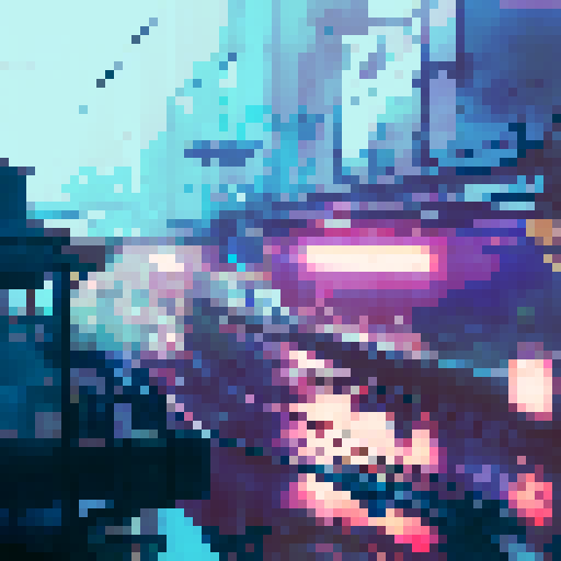 Subway metro train in tunnel, blade runner style, cyberpunk, aetherpunk