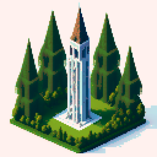 large, majestic, white marble Wizard Tower, detailed hex map Wizard Tower icon, intricate pixel art