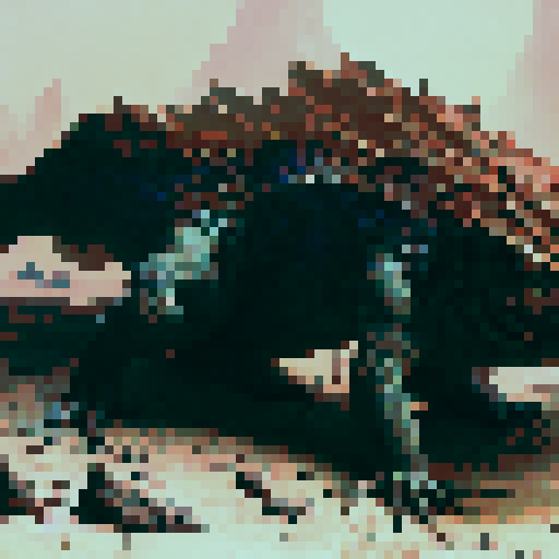 lizard monster with brown scales and sharp teeth, crawling on the ground, rpg enemy, full body portrait, fantasy RPG